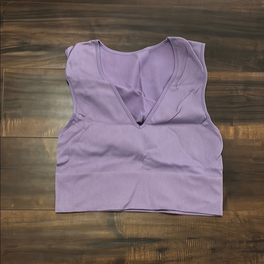Primark Purple Sleeveless Crop Tank Top